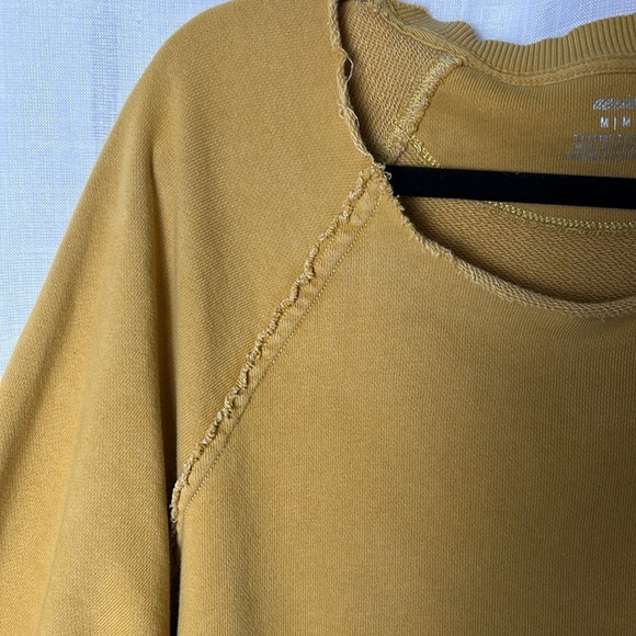 Aerie oversized fray distressed hi -lo grunge sweatshirt ,caramel color,women M - Picture 4 of 15